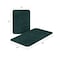 Hastings Home Set of 2 Bathroom Rug Set Memory Foam Mats Striped Microfiber, Non-Slip Absorbent Runner (Green) 847272MDY - alternate 3